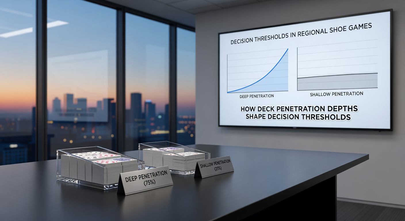 Simulation von True Count Verteilungen bei unterschiedlichen Deck-Penetrationstiefen in regionalen Blackjack Schuhen
