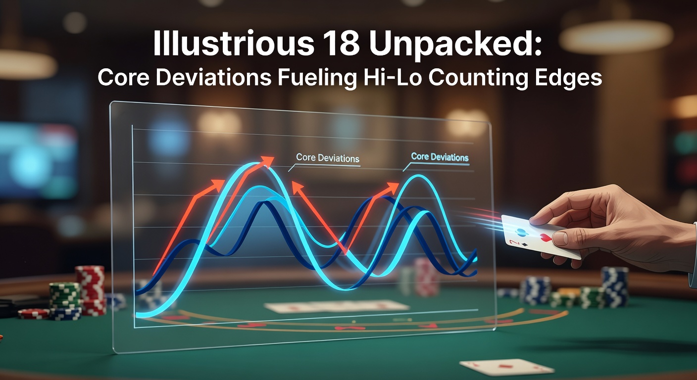 Grafik der Illustrious 18 Index Plays mit True Count Werten für Hi-Lo Zählung in Blackjack